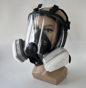China Two Filters Respirator Full Face Mask Silicon Material Toluene Resistant Mask on sale