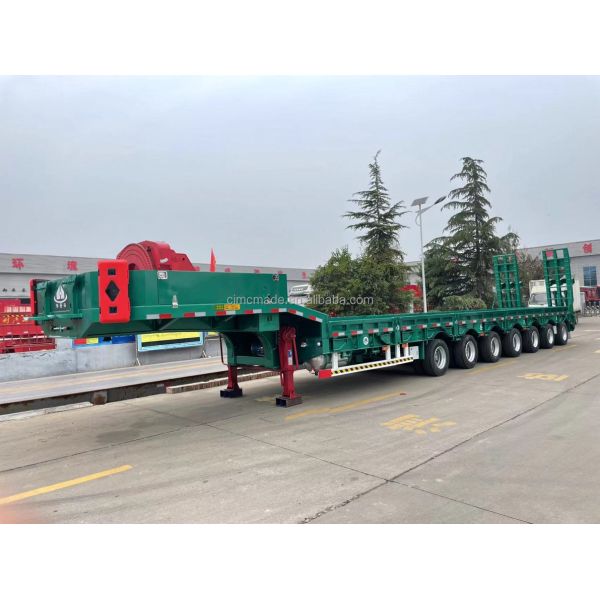 CIMC Heavy 6 Axle Low Bed Semi-Trailer Steel Material Truck Trailers with Performance