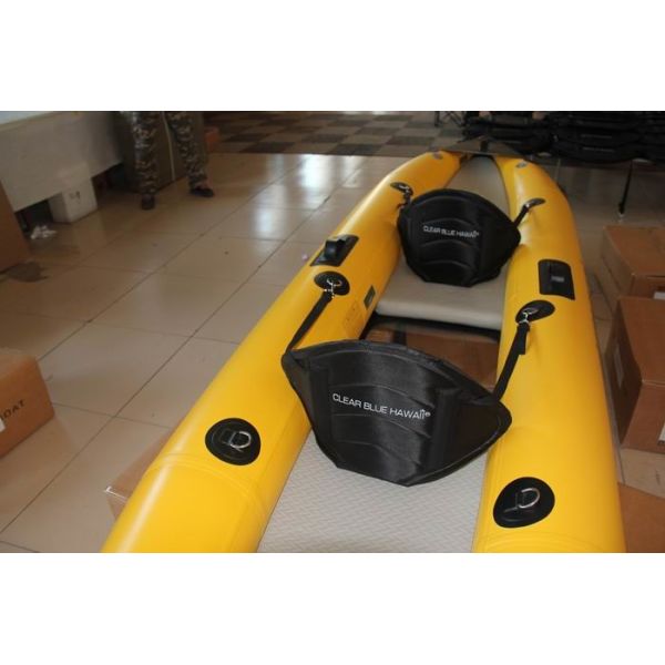 2 Person Inflatable Kayak With Window , 388 Cm Clear Bottom Inflatable Kayak