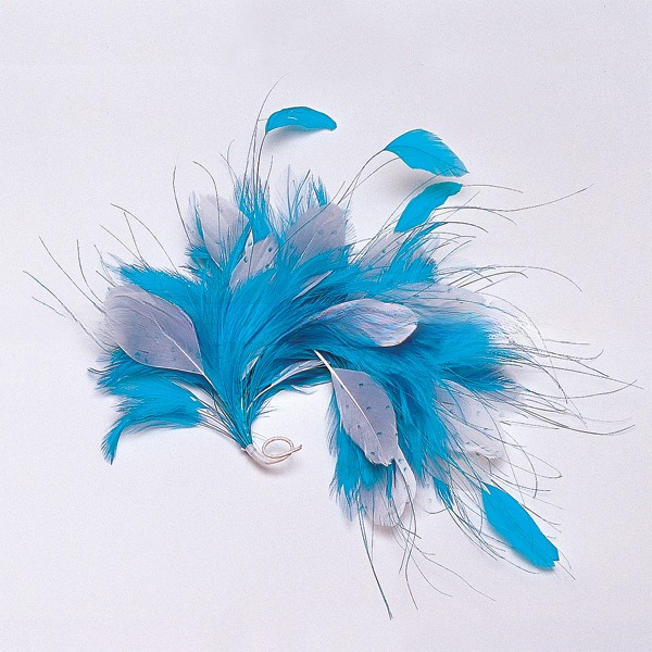 15*30 cm Millinery Supplies Rooster Coque Feather Flower Mount with Wire Accessory