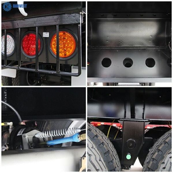 12.00R20 8pcs Tires 40 Ton Loading Capacity Harvest 2 Axles Lowbed Semi Trailer