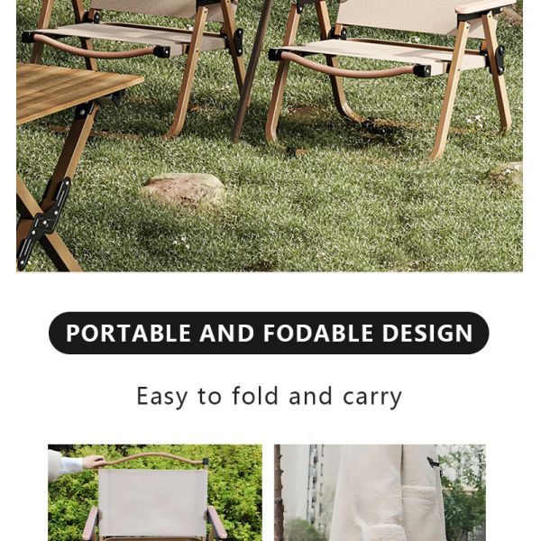 iNature Outdoor Chair folded view