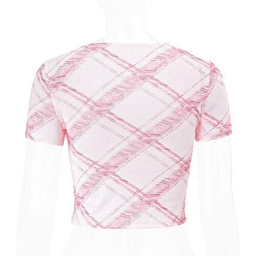 OEM Summer Wind Vyders Versatile Umbilical Short Sleeved T-Shirt Women V Neck