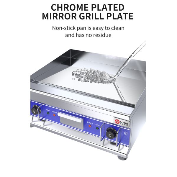 PTFE Non-Stick Material Electric Griddle for Counter Top Commercial Restaurant Kitchen