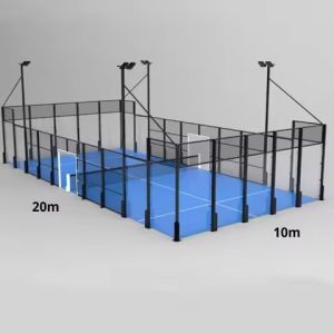 Buy cheap Factory Price Paddle Court Both Indoor Outdoor 10x20M Size 12MM Tempered Glass from wholesalers