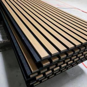 Quality Akupanel Wood Veneer Slat Acoustic Soundproof Wall Panels For Home Office wholesale