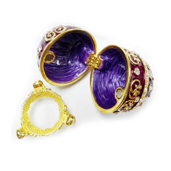 Easter Russian faberge egg trinket ring box Vintage decor metal Faberge Egg Jewelry Box Russian Eater Egg Jewelry Box