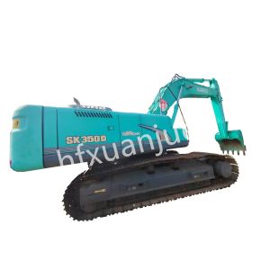 China 34700Kg 350 Used Kobelco Excavator Construction Machinery 6 Cylinders on sale