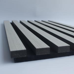Quality Black Colour Fireproof Wooden Wall Slat Panels For Hotel Room wholesale