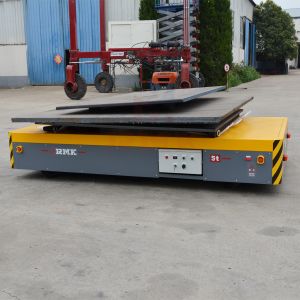 China Industrial Flatbed Battery Transfer Cart Self Propelled Hand Operated on sale