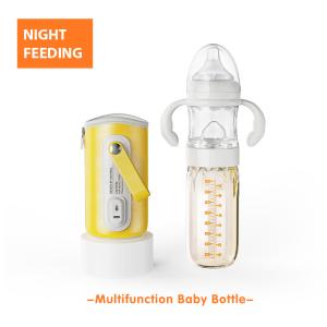 Quality Glass Formula Mixing Baby Bottle 240ml Customized With Silicone Dispenser wholesale