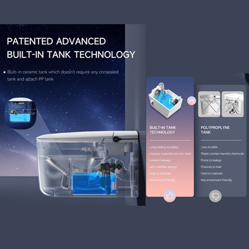 Modern Smart Toilet with Wall-Mounted Design and Remote Control for Intelligent Bathroom Seat Heating and P-Trap