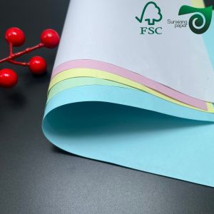 China FSC 50gsm 55gsm NCR Carbonless Printing Paper CB CFB CF  65cm  92cm Blue Image For Invoices on sale