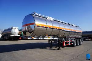 Quality 40,000 Liters Stainless Steel Fuel Tanker Trailer for transport palm oil and food oil wholesale