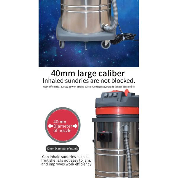 High Suction Household Strong Carpet Vacuum Cleaner American-Style Factory 80L Commercial Wet And Dry Vacuum Cleaner