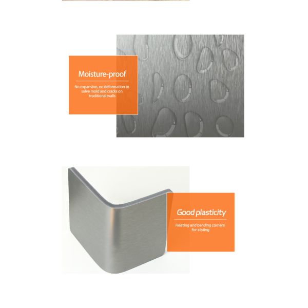 Interior Decoration Metal Wood Veneer Wall Panel Environment Friendly Bamboo Charcoal Wood Veneer