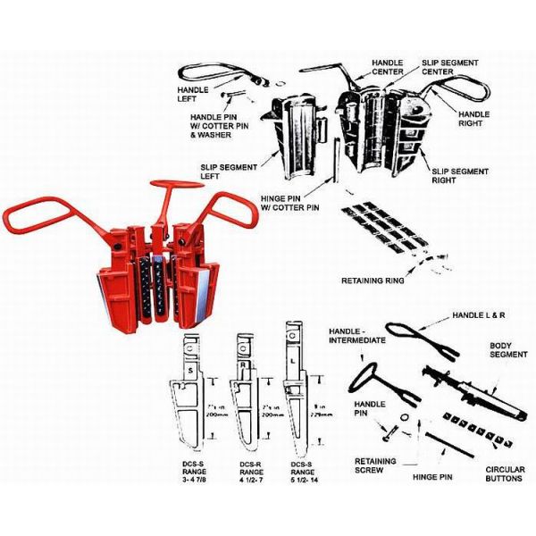 API 7K Handling Tools Type DCS Drill Collar Slips For Oil Drilling Rig