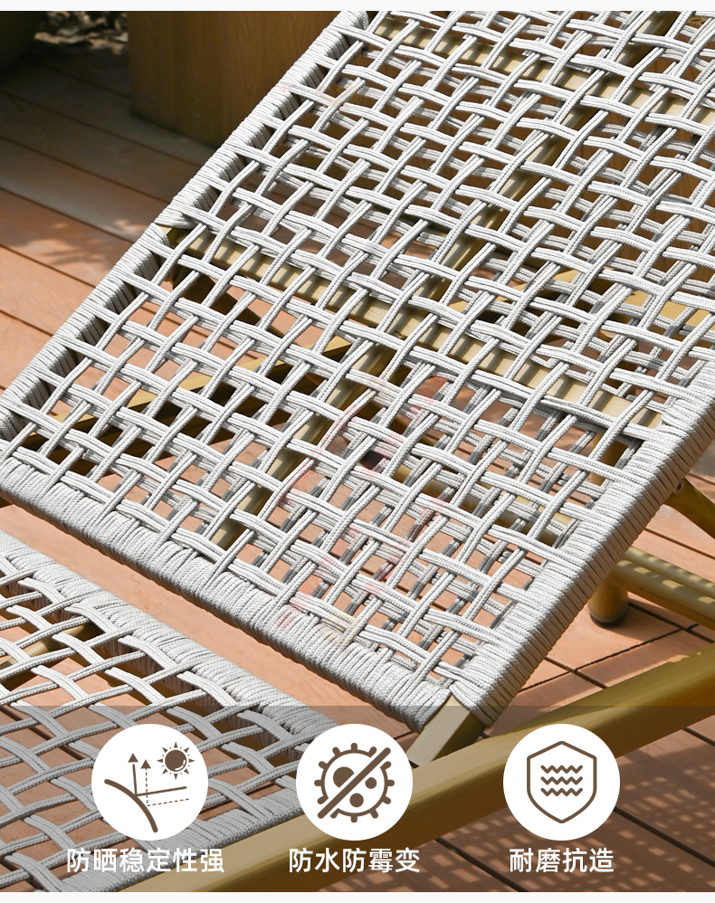 "Outdoor swimming pool lounge chair, villa courtyard hotel, outdoor leisure solid wood lounge bed, homestay, beachside anti-corrosion wood beach chair
