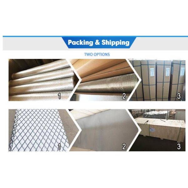 Diamond Expanding Wire Mesh Metal Sheet Anodized 2m Width 6m Length