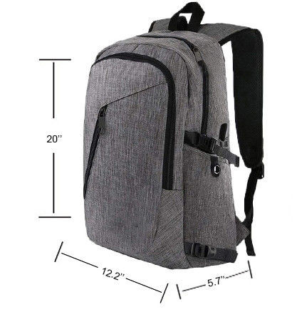 Mens Anti Theft Business Laptop Backpack , Durable USB Charging Backpack