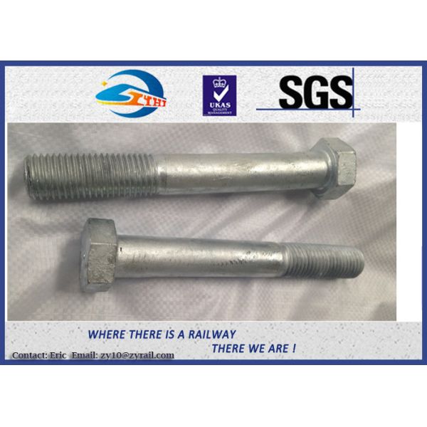 Railway High Strength Hex Bolts Grade 10.9 M24 With HDG Coating