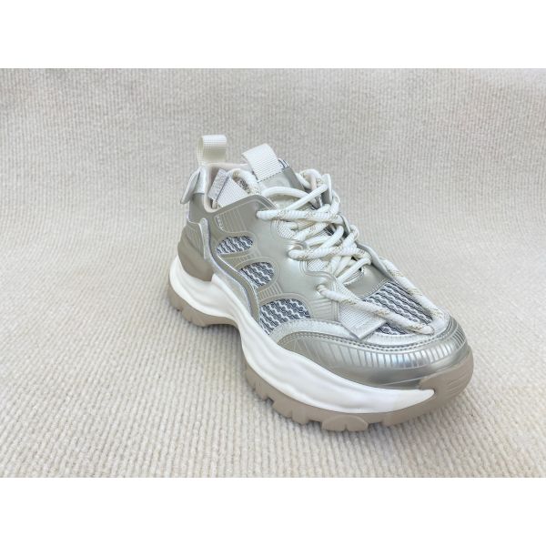 Golden Women Sneakers Authentic Leather Women'S Lace Up Sneakers