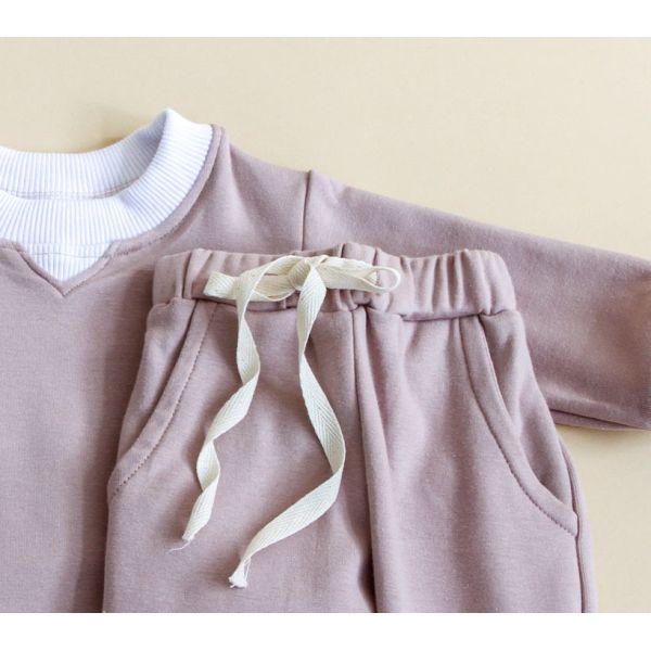 Neutral Kids Fleece Sweatshirt Set Printed Loungewear Sweatpants 2 PCS Pullover Sweat Shirt