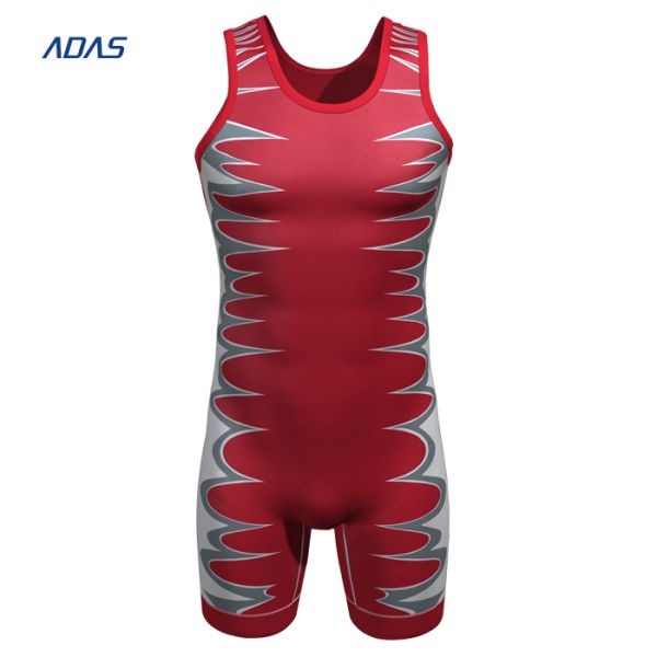 Custom Quick Dry One Piece Tight Wrestling Singlet Suit With Spandex Polyester