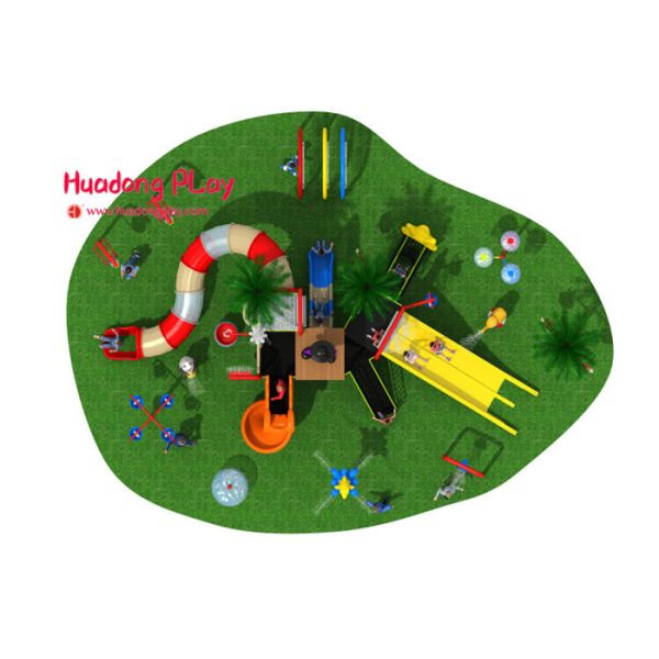Commercial Water Park Playground Equipment Medium Size 1220*610*450cm