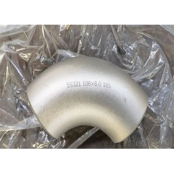 Sch 40 Seamless Steel Pipe Elbow 304L SS321 90 Degree LR Butt Welded 3