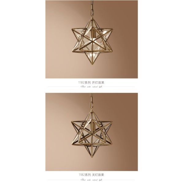 Nordic Led Pendant Lights Art Glass Start Geometric Pendant Lamp(WH-GP-170)