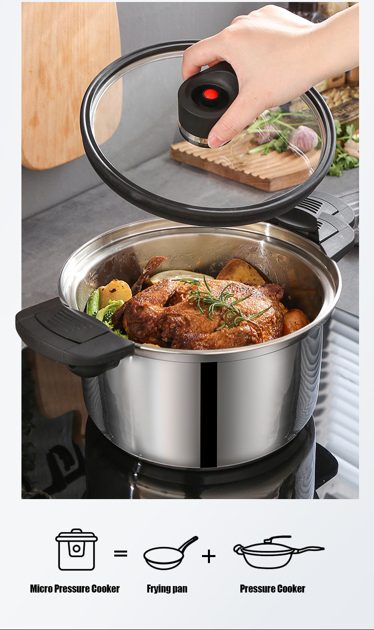 Custom Kitchen Pressure Cooker 24cm 304 Stainless Steel Pressure Cooker