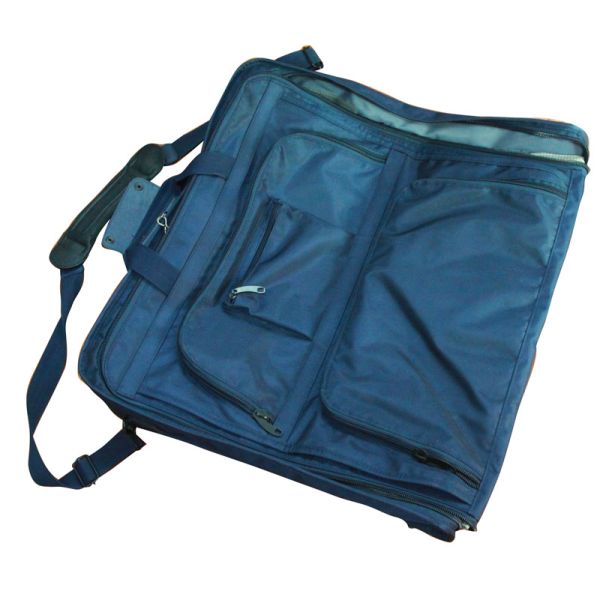 Dark Blueoxford Shouder Reusable Carrier Bags For Men's Suit Garment