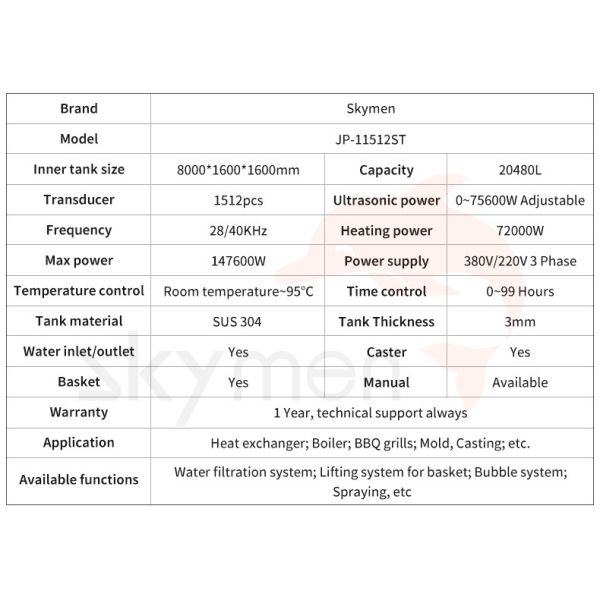1700 Gallon 28KHz Ultrasonic Washing Machine For Coal Fired Boiler