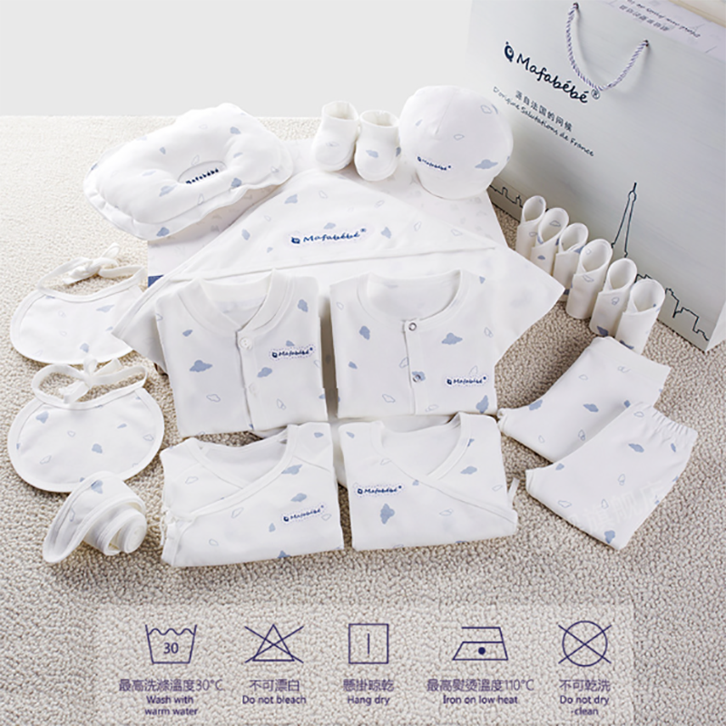 Roupas de bebe Newborn Clothes Baby Gift 100% Cotton Solid Newborn Baby Sets crown Unisex Bodysuits newborn gift set for bab