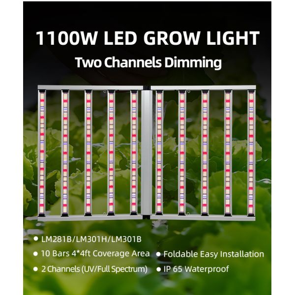 Two Channel Dimmable Full Spectrum Plant Light Commercial LED Plant Grow Light Bar
