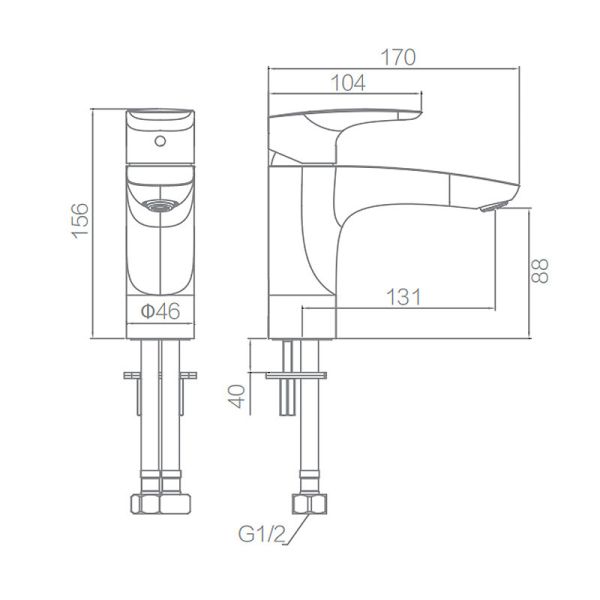 Basin Faucet Washroom Mall Hotel Bathroom Hot Cold Water Mixer Tap Brass Wash Basin Faucets