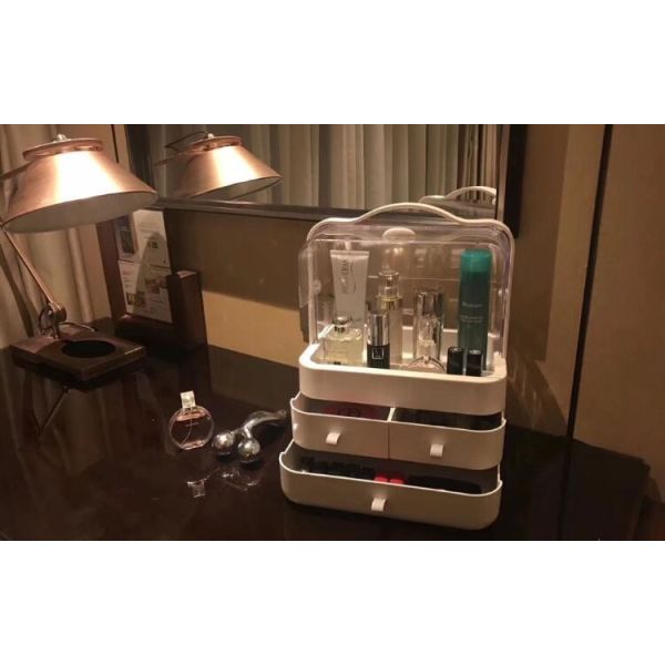 Portable cosmetic storage box professional high-grade multifunctional cosmetic box large capacity collection, makeup cos