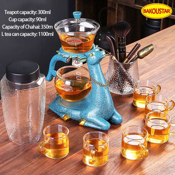 300ml Transparent Deer Type Heat Resistant Glass Teapot