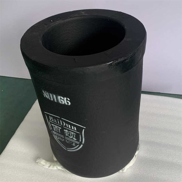 Cylindrical Induction Furnace Crucible Energy Saving Carborundum Large Graphite Crucible