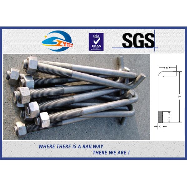 L shaped or J shaped Bent Anchor Bolts with Plain Finish or Hot Dipped Galvanized
