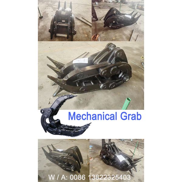 Longer Life Span Mechanical Grab For CAT HITACHI KOMATSU Excavator