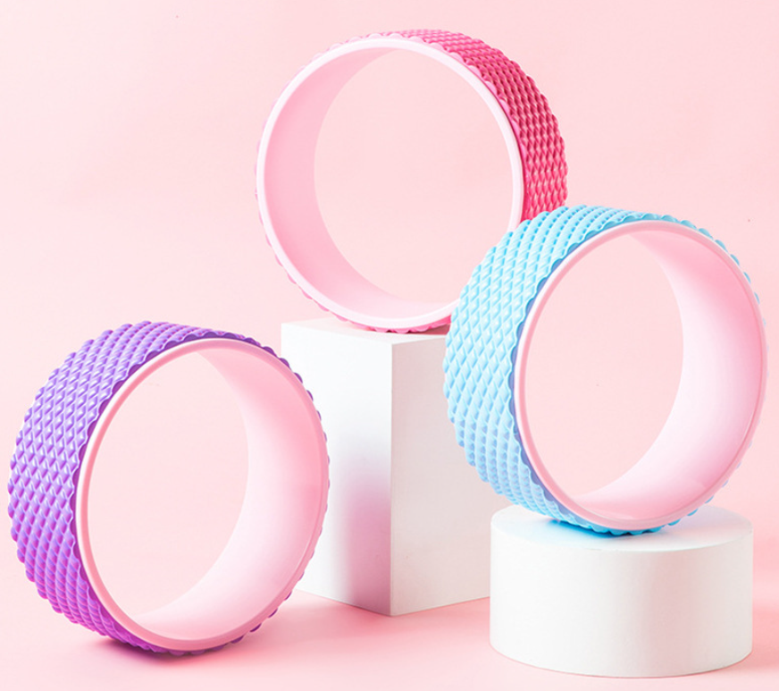 Foam Roller Yoga Wheel For Back Pain, Back Massager Dharma Yoga Wheel with Massage