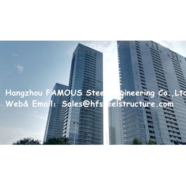 Galvanized Light Steel Multi Storey Steel Frame Buildings H Shaped Column