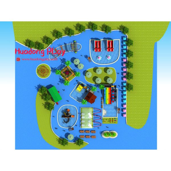 Highly Reliable Water Park Playground Equipment Large Size Comprehensive Type