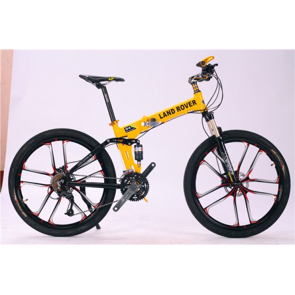 High quality OEM logo Shimano hidraulic disc brake 30 speed aluminium alloy folding travel mountain bicycle
