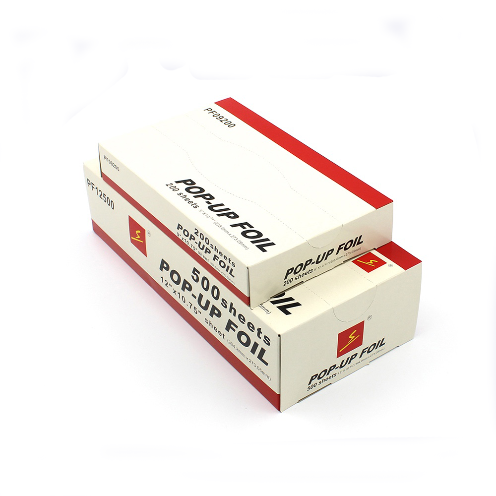 12mic 9inch 10.75inch Embossed Pre Cut Foil Sheets Foil Paper Aluminum Foil Pop Up Sheets