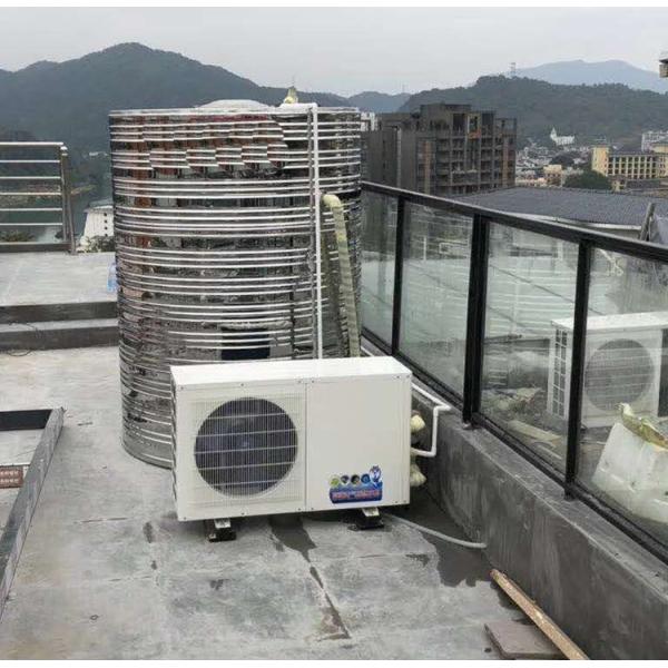 Energy Saving Commercial Heat Pump Water Heater System Scroll Compressor Type