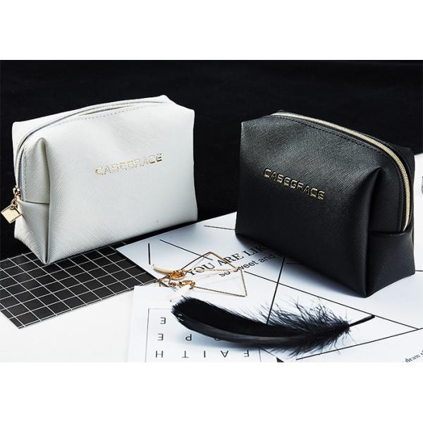 PU Leather Material Travel Cosmetic Bags Promotional Good Stain Resistance