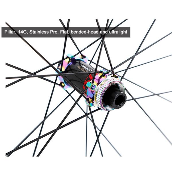 Light Weight 700 X 25C Carbon Fiber Wheelset With Ceramic Hub